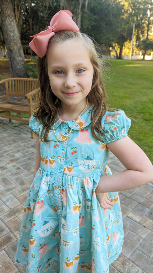 high-tea-vintage-nellie-dress-w-hair-clip-little-miss-marmalade - Sophia's Style -2